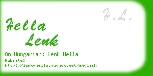 hella lenk business card